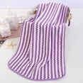thumbnail image 1 of Anhility Stripe Hand Towels for Bathroom, Fleece Super Soft Absorbent Quick Dry Decorative Hand Towel for Face Spa Bath Gym Kitchen, 29.53x13.78in, Purple, 1 of 6