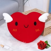Anhility Valentine's Day Heart Pillows Toys, Cute Heart Decorative Pillow, Heart Shaped Throw Pillows for Bed, Soft Pillow for Wife, Girlfriend, Boyfriend, Lover Gifts Red, 13.78"