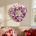 thumbnail image 1 of Anhility Valentine's Day Heart Wreaths Tinsel Wreaths with Foil Hearts Hanging Valentine's Day Decorations for Wedding Birthday Party Front Door Wall Mantel Decor (13.77in), 1 of 6