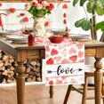thumbnail image 1 of Anhility Valentines Day Love Table Runner, Hearts Kitchen Dining Table Decoration, Anniversary Wedding Indoor Outdoor Home Decor Party Supply 71x11.8in, 1 of 5