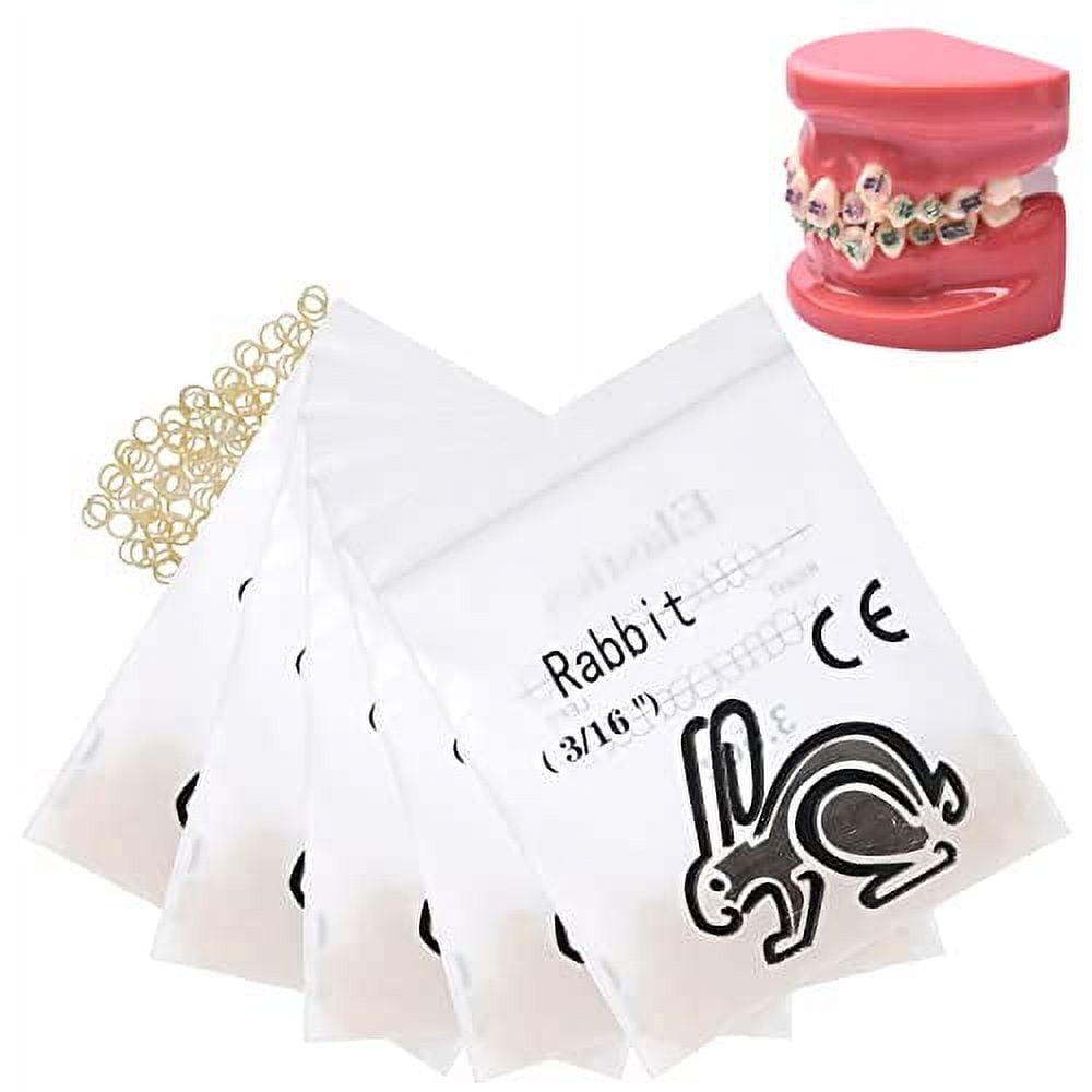 AnhuaDental 500 pcs Orthodontic Elastics Bands for Braces,3.5 Ounces