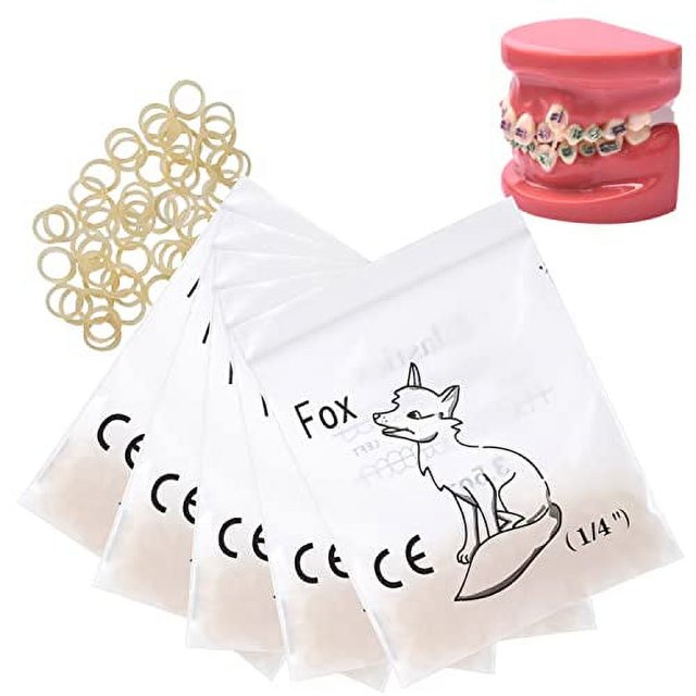 AnhuaDental 500 pcs Orthodontic Elastics Bands for Braces,3.5 Ounces