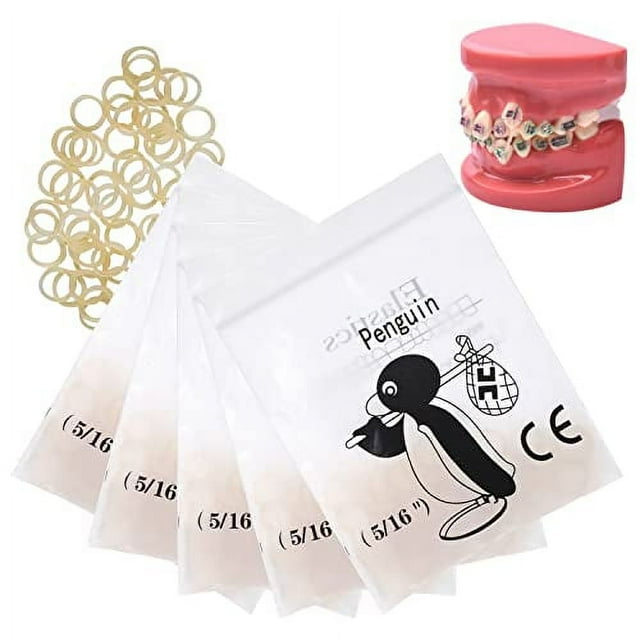 AnhuaDental 500 pcs Orthodontic Elastics Bands for Braces,3.5 Ounces