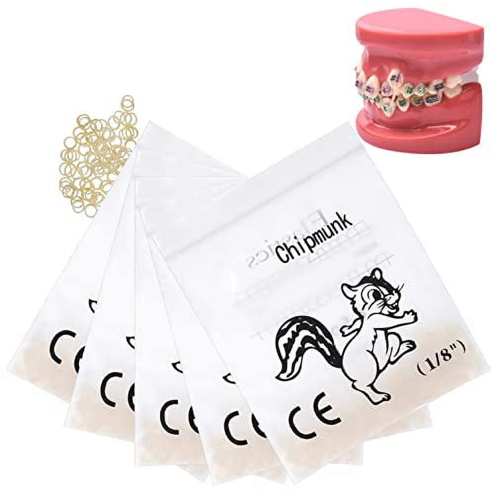 AnhuaDental 500 pcs Orthodontic Elastics Bands for Braces,3.5 Ounces