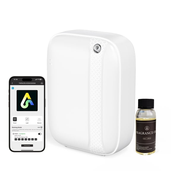 Anhydrous Essential Oil Diffuser for Large Rooms up to 2500 Sq Ft, 13.5 oz Capacity, App & Button Control, Aromatherapy Humidifier for Home, Office, Hotel