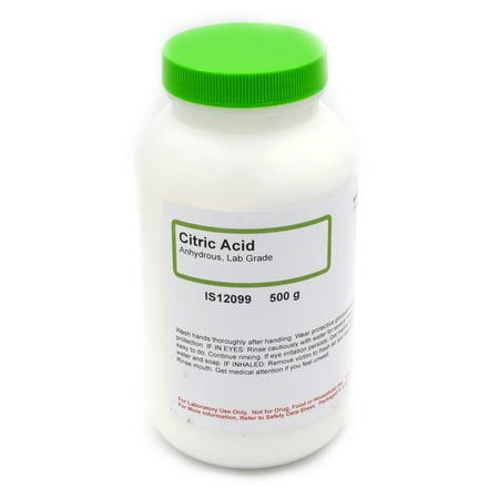 Anhydrous Laboratory-Grade Citric Acid, 500g - The Curated Chemical Collection