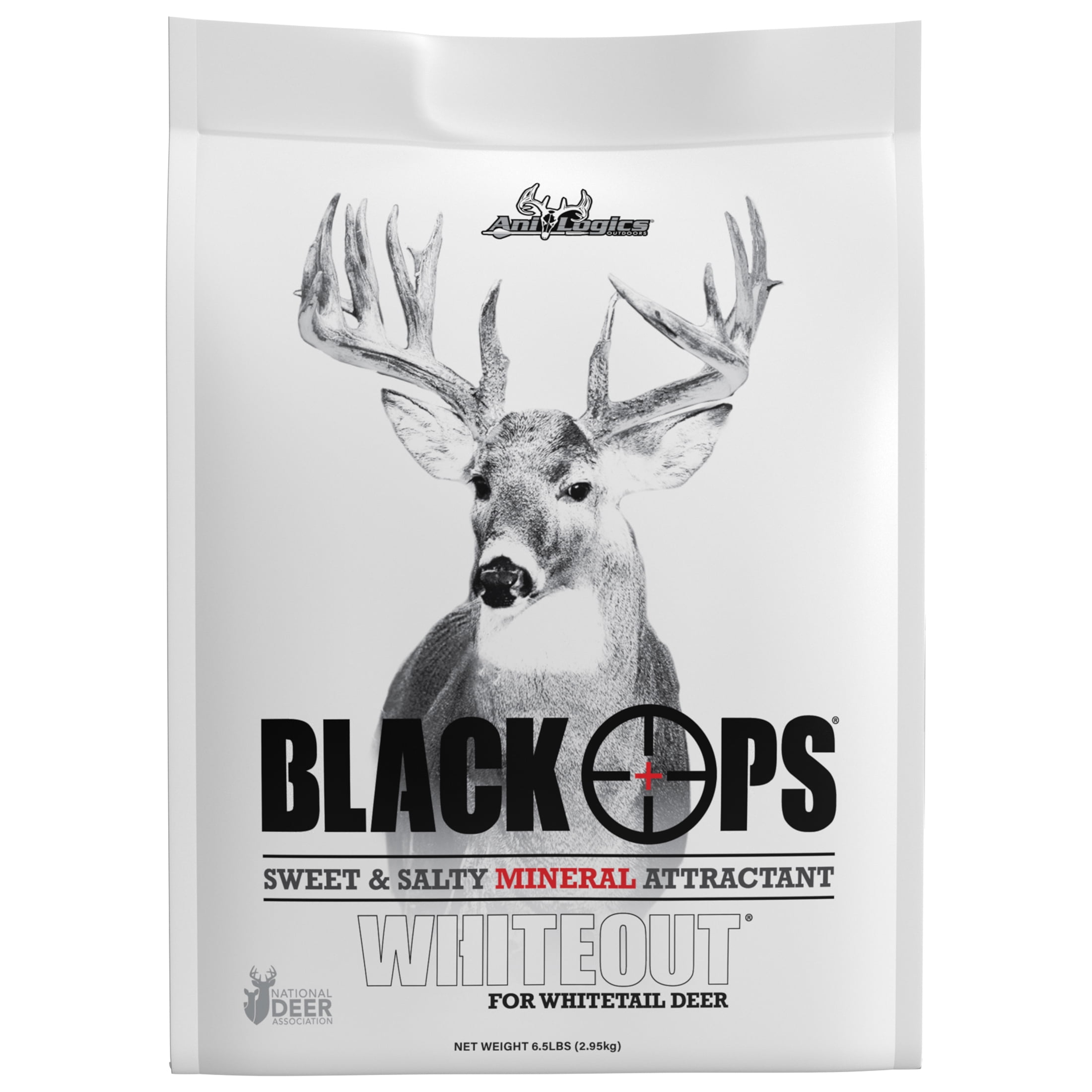 Ani Logics Outdoors Black Ops Whiteout Deer Salty Sweet Mineral Deer Attractant 6.5 lb Bag