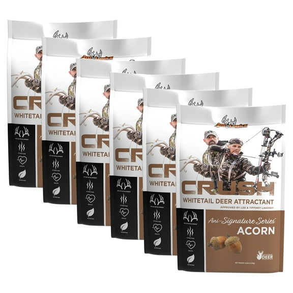 Ani-Logics Outdoors Crush Acorn Granular Deer Attractant 5 lb Bag, 6pack