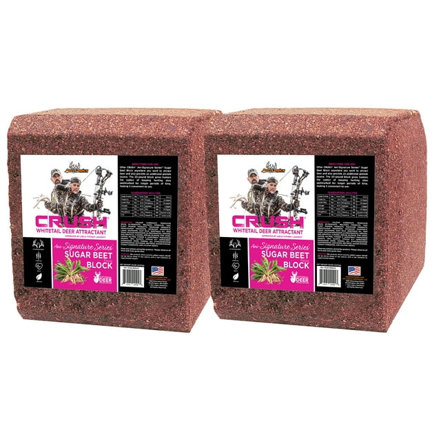 AniLogics Crush Sugar Beet Deer Attractant Block, 20 lb, 2 Pack