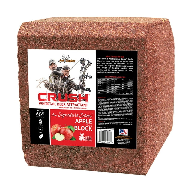 AniLogics Outdoors Crush Apple Deer Attractant Block, 20lbs