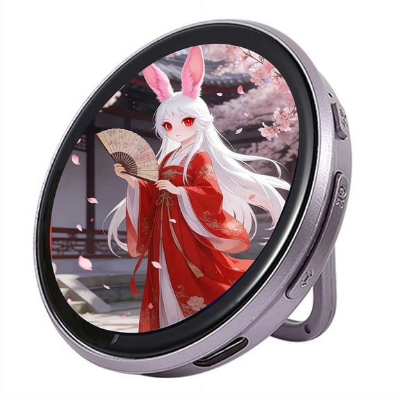 Ani-Pin, Digital Display Badge, Electronic Button with LED Screen, Customizable Anime Style Badge, Dynamic Touch Screen, Gift for anime fans