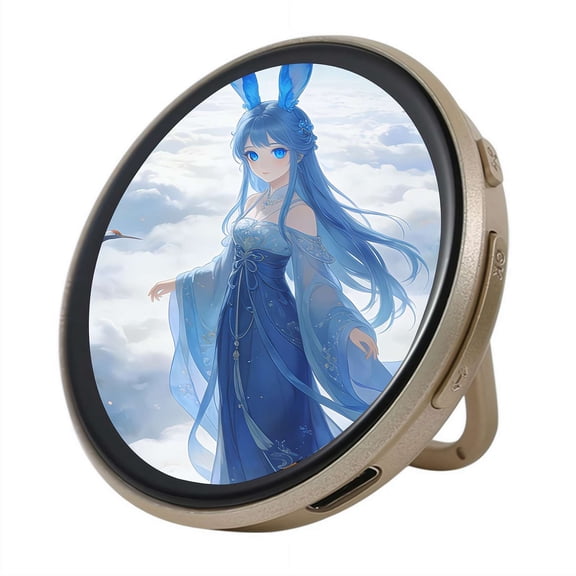 Ani-Pin, Digital Display Badge, Electronic Button with LED Screen, Customizable Anime Style Badge, Dynamic Touch Screen, Gift for anime fans