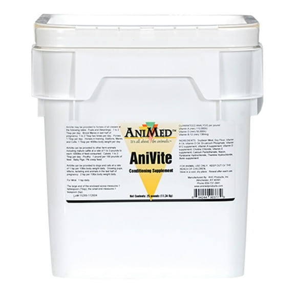 AniMed Anivite Conditioning Supplement for Livestock Horses and Pets, 25-Pound