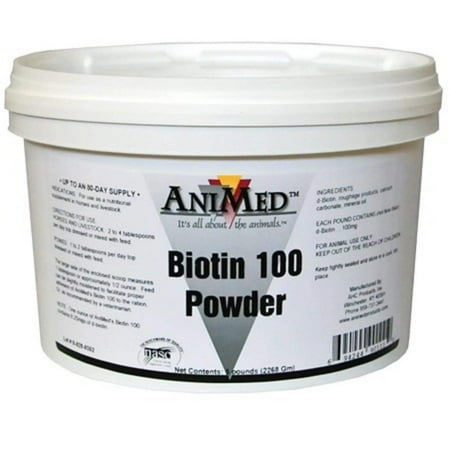 AniMed Biotin 100 Powdered Horse Supplement 5 lbs.