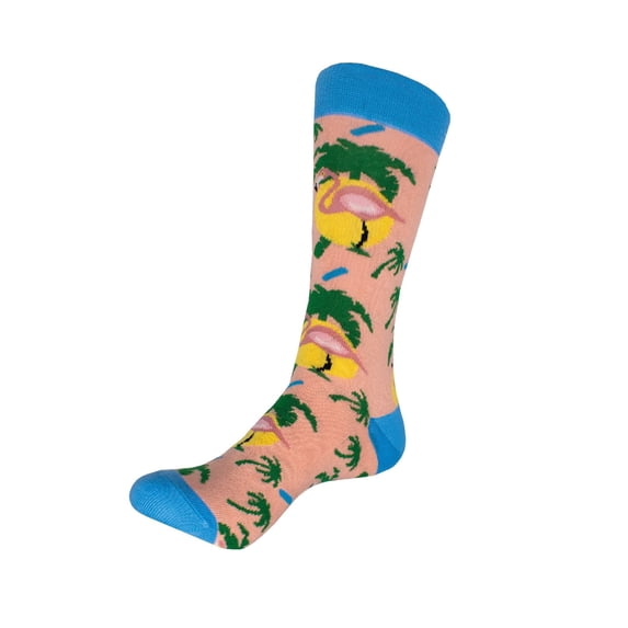 AniSox Large Flamingo by Deluxebase – Funny Animal Print Socks, Organic Cotton Gift for All Ages