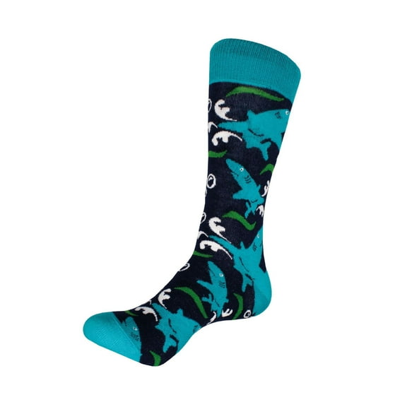 AniSox Small Shark Socks by Deluxebase | US 5-9 | Organic Cotton Animal Novelty Gift