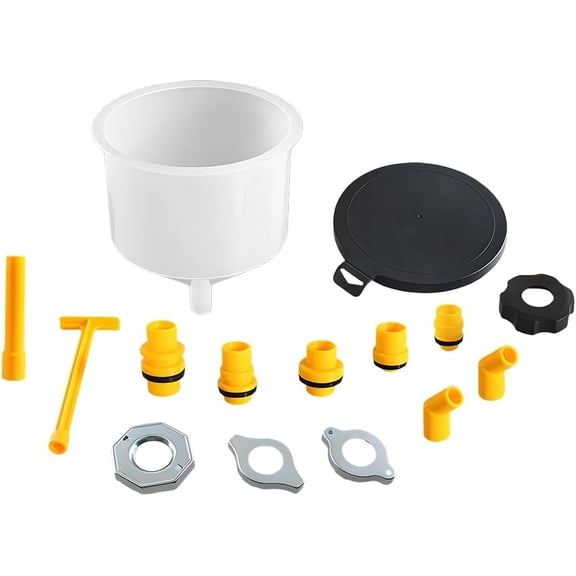 Aniceparthy 15 PCS No-Spill Coolant Funnel Kit - Radiator Funnel Burping kit,Coolant Bleeder kit,Coolant & Radiator Filler,Extra Funnels and Adapters for Universal Vehicle
