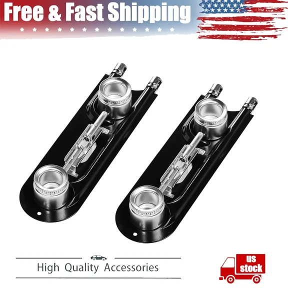 Aniceparthy 2 Pack 3412A004-19 Top Double Burner Head Gas Burner Replacement Part Compatible with Magic-Chef AP5180469, W10124421, 1430218, Y0300248,W1012442114