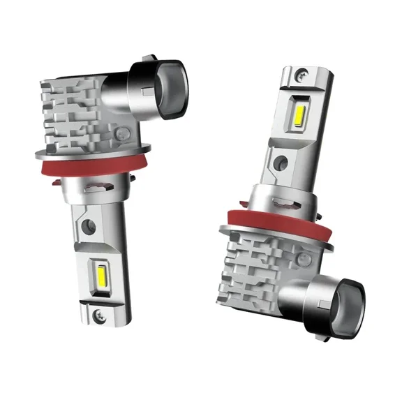 Aniceparthy 2Pcs 6500K White 360000LM H11 H8 H9 LED Headlight High Low Beam Bulb Super Bright