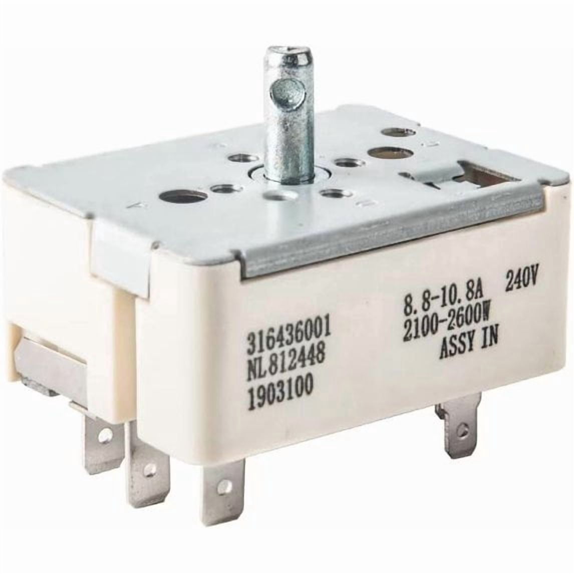 Aniceparthy 316436001 Surface Burner Control Switch Fits for Frigidaire Kenmore Tappen Replace 316021501 AP3885460 PS1145040 EA1145040 AH1145040 EAP1145040