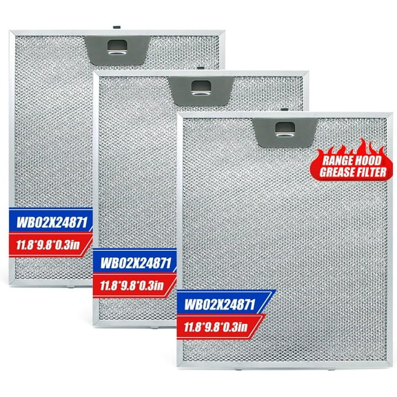 Aniceparthy 3PCS WB02X24871 Range Hood Grease Filters/Vent Hood Grease Filter Fit for GE Models JVW5361EJ1ES, JVW5361EJ2ES