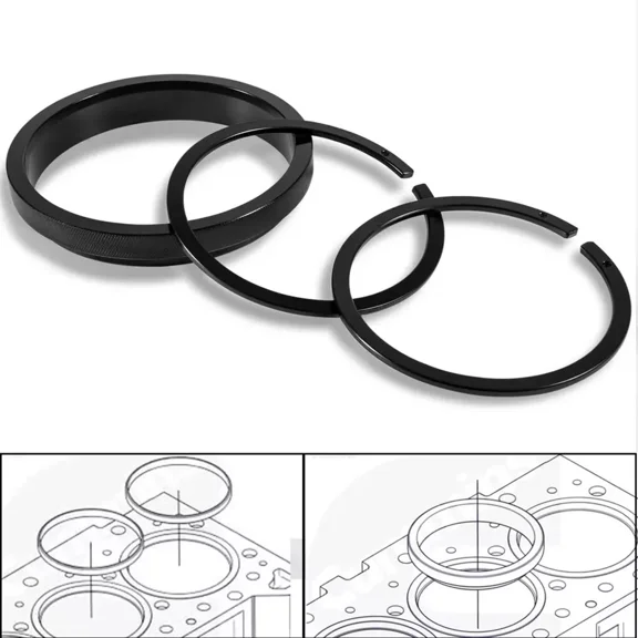 Aniceparthy 5299339 Piston Ring Compressor Adapter & Anti-Polishing Ring Fit for Cummins ISX QSX 15 & Caterpillar 3400 3406 3408 C15, Replace 5299448 5299447 5299339
