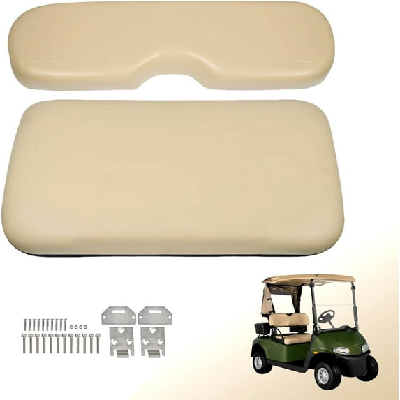 Aniceparthy Beige Front Seat Cushion with Hardware For EZGO Medalist TXT 1994-2013 Golf Cart
