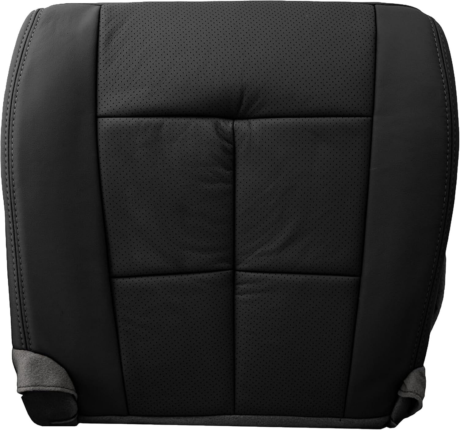 2007 to 2013 Lincoln Navigator Passenger Bottom Leather Seat Cover in Light Gray
