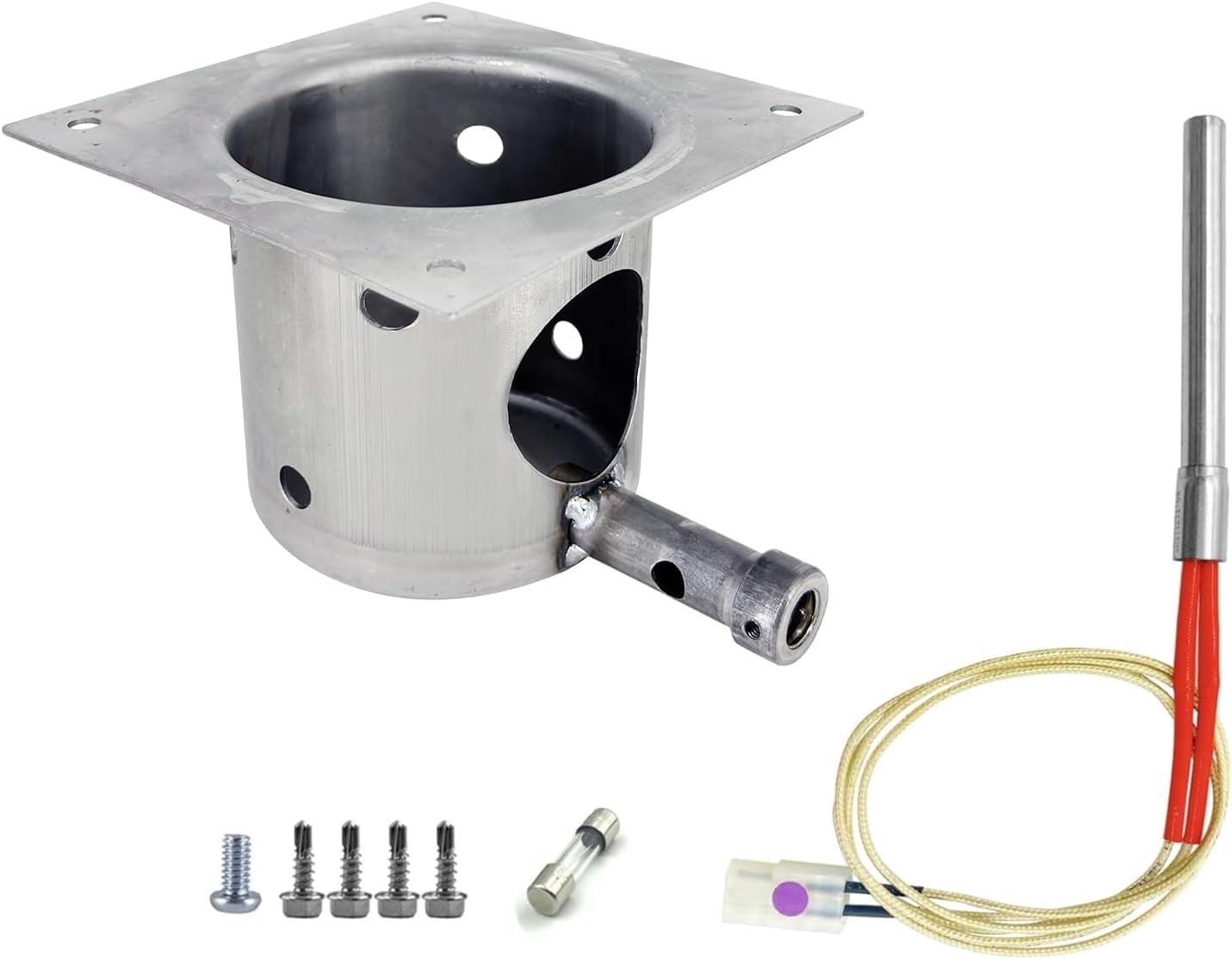 Aniceparthy  Fire Burn Pot and Hot Rod Ignitor kit Replacement for Traeger & Pit boss, Camp Chef Pellet Grill w/ Screws and Fuse