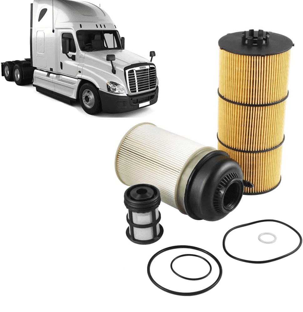 Aniceparthy Oil & Fuel Filter Kit Fits For Freightliner Cascadia most DD13 DD15 DD16 engines P551063 P551005 FS20083