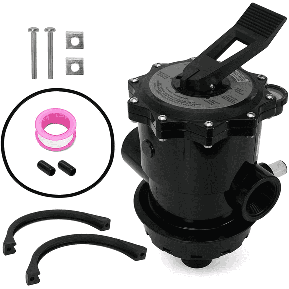 Aniceparthy SP071620T Multi-Port Sand Filter Control Valve, 2" Top Mount Vari-Flo Valve Compatible with Hayward Pro Series S270T2, S310T2, S360T2 Sand Filter, Includes Clamp & O-Ring
