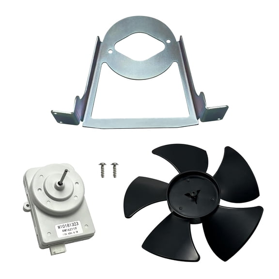 Aniceparthy W10181323 Refrigerator Condenser Fan Motor Kit Replacement for Whirlpool Maytag KitchenAid Jenn-Air Amana Includes Fan Blade and Mounting Bracket, Replace AP4330510 14211095