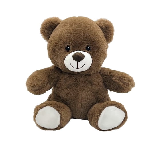 Anico 10" Plush Brown Teddy Bear with Embroidered Eyes