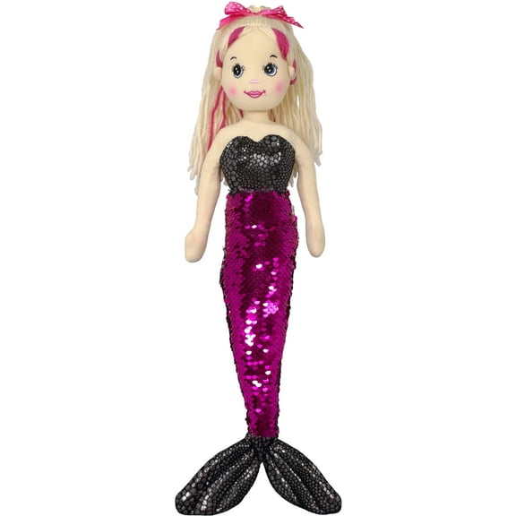 Anico Colorful Mermaid, 18" (Blonde Hair with Purple/Silver Sequins)