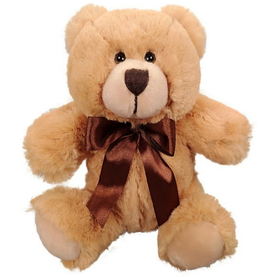Anico Plush Teddy Bear, Stuffed Animal, Honey Brown, 8 Inches Tall