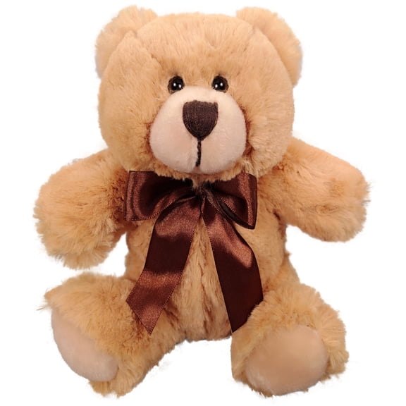 Anico Plush Teddy Bear, Stuffed Animal, Honey Brown, 8 Inches Tall