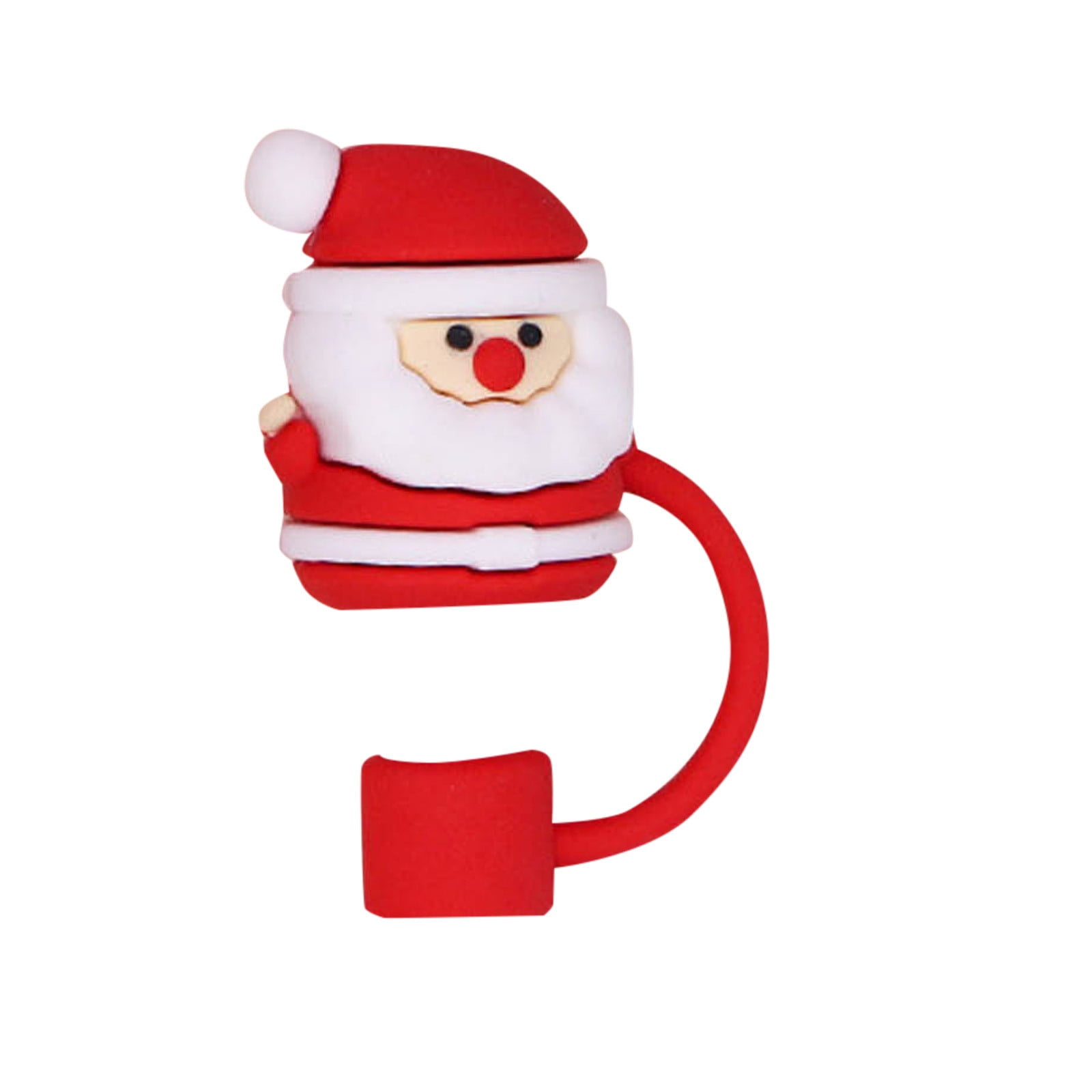 Anideon Christmas Cup Straw Cover Silicone Straw Cover 10mm Straw Cover