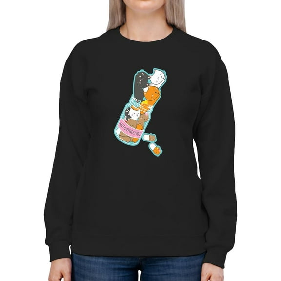 Anidepressants Cats Sweatshirt Women -Smartprints Designs, Female 4X-Large