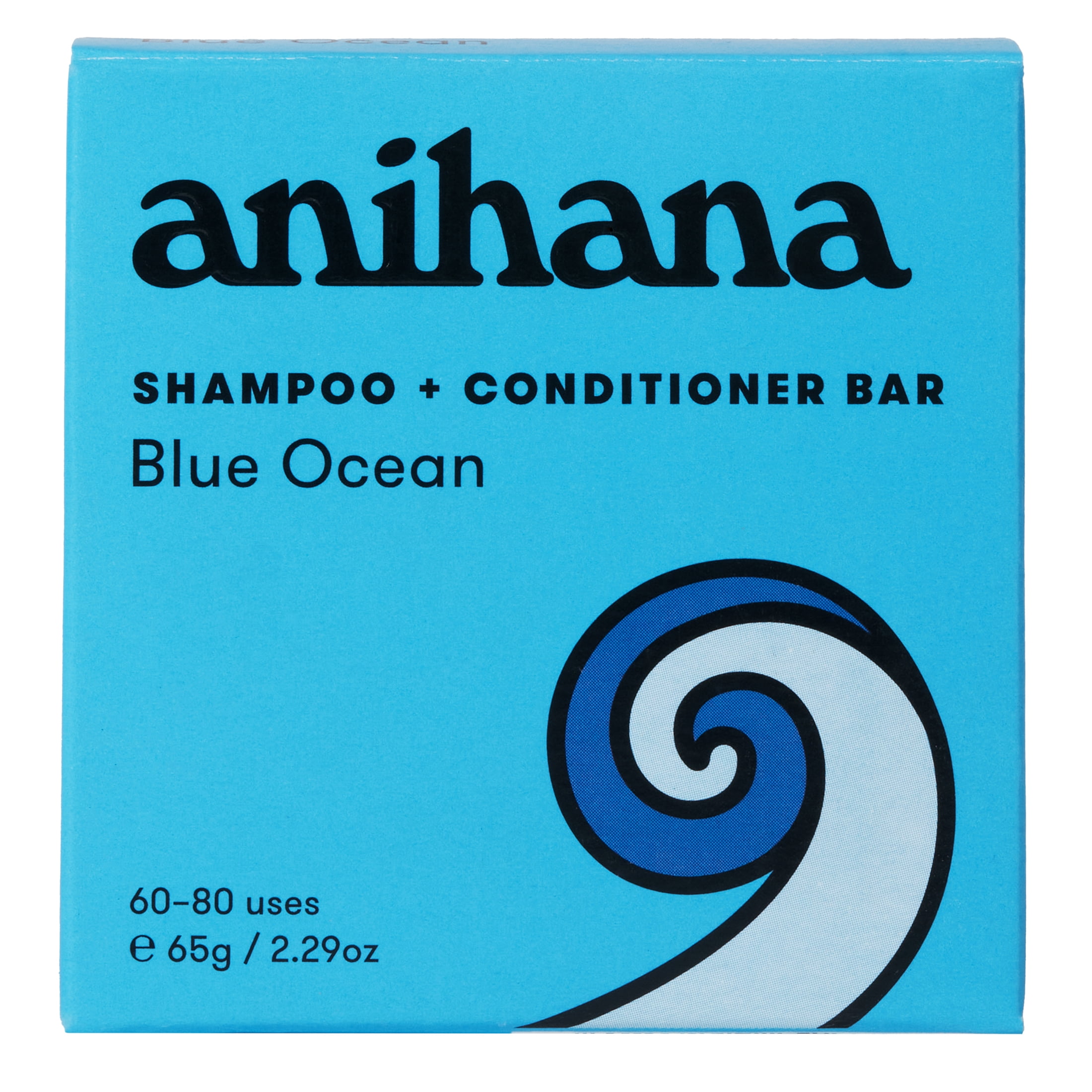 Anihana shampoo & conditioner bar blue ocean 2 in 1 for all hair types