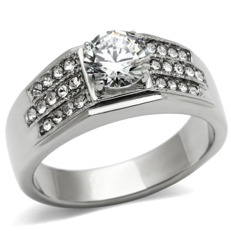 Anillo Color Plata Para Hombres de Acero Inoxidable Aversa