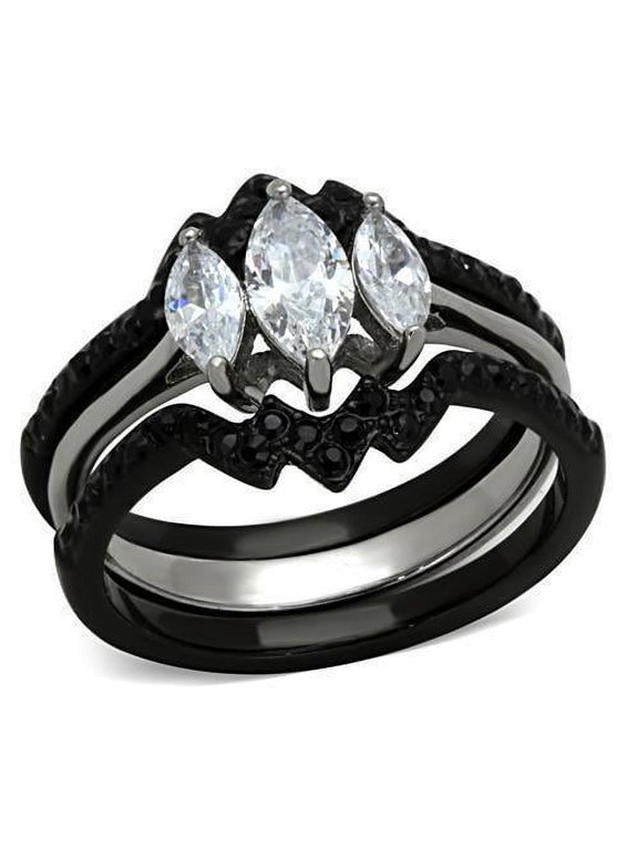 Anillo Color Plata Para Hombres de Acero Inoxidable Calavera Medieval
