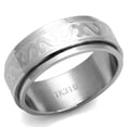 thumbnail image 1 of Anillo Color Plata Para Hombres de Acero Inoxidable Classico Con Madrones, 1 of 4