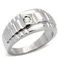 thumbnail image 1 of Anillo Color Plata Para Hombres de Acero Inoxidable Escalones Simple, 1 of 5