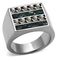 thumbnail image 1 of Anillo Color Plata Para Hombres de Acero Inoxidable Illusion, 1 of 4