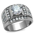 thumbnail image 1 of Anillo Color Plata Para Hombres de Acero Inoxidable Masculino, 1 of 4