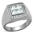 thumbnail image 1 of Anillo Color Plata Para Hombres de Acero Inoxidable Princess Cut in Four Rocks, 1 of 4