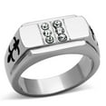 thumbnail image 1 of Anillo Color Plata Para Hombres de Acero Inoxidable Simple y Unico, 1 of 4