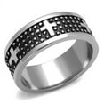 thumbnail image 1 of Anillo Color Plata Para Hombres de Acero Inoxidable de Cruzes Para Biker, 1 of 4