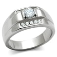 thumbnail image 1 of Anillo Color Plata Para Hombres de Acero Inoxidable en Nivel, 1 of 5