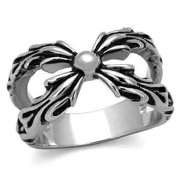 Anillo Color Plata Para Hombres de Acero Inoxidable en X Moderno